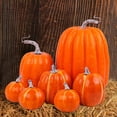 thumbnail image 5 of AKEGAMN Clearance! 7Pcs Gold Artificial Pumpkins For Thanksgiving 7Pcs Gold Artificial Pumpkins For Thanksgiving, Fall Halloween Home Decor Pumpkins, Assorted Sizes Gold Pumpkins, Artificial Gold Pu, 5 of 5