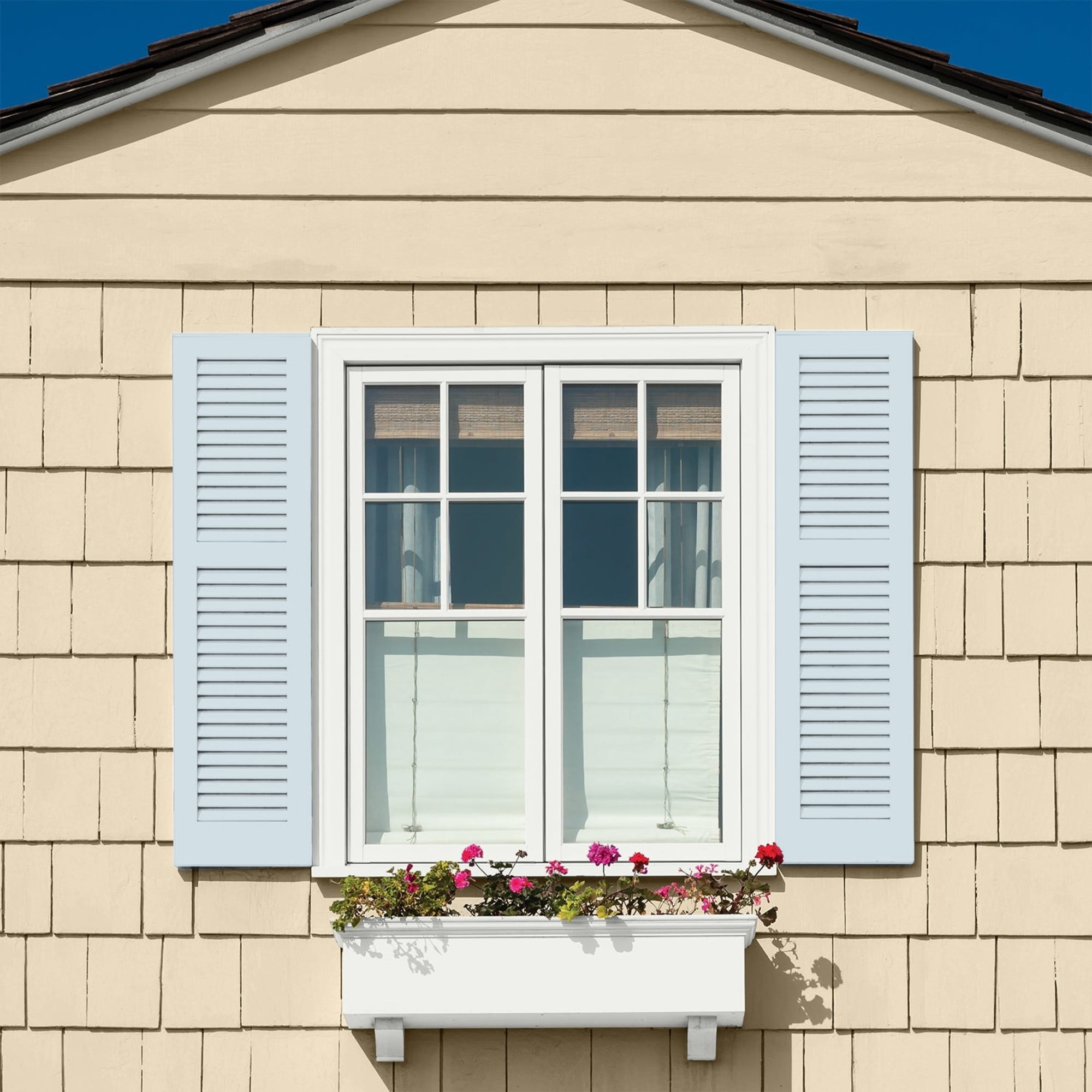 Glidden Fundamentals Breakwater / Blue, Semi-Gloss Exterior Paint, 5 Gallon
