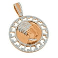 thumbnail image 3 of 28 + Grams Real Silver Egyptian Queen Nefertiti Pharaoh Greek Charm Pendent 2'', 3 of 7
