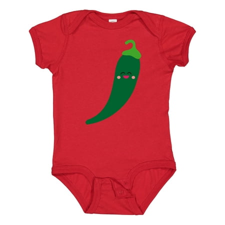 

Inktastic Green Chili Pepper Kawaii Gift Baby Boy or Baby Girl Bodysuit
