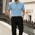 thumbnail image 2 of Mens Polo Shirts Short Sleeve Collared Textured Quick Dry Casual Golf Shirt for Men, 2 of 6