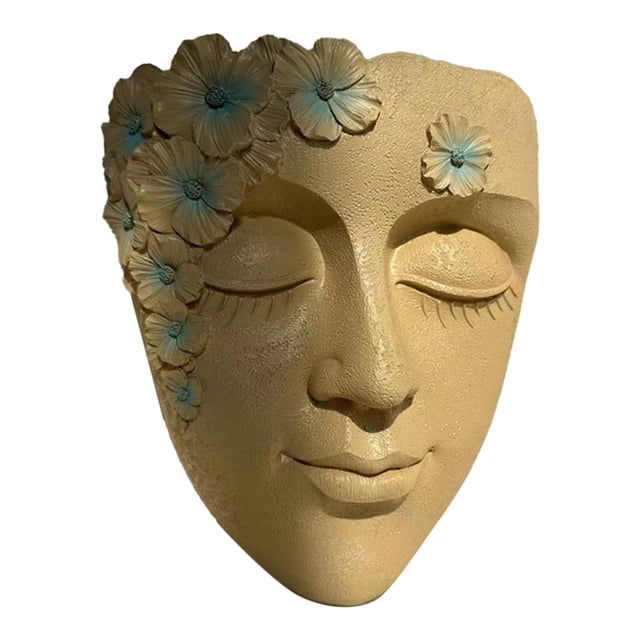 Pot de Fleurs Mural en Résine Design Sculptural Unique pour Décoration de Jardin Extérieur Léger Durable Style Boho Moderne