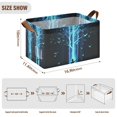 thumbnail image 7 of Yayeee Foldable Storage Basket for Shelves with Handles Set of 2 Waterproof Cloth Bins, Blue Tree, 7 of 7