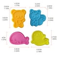 thumbnail image 4 of 4 PCS Sandwich Shapers MakerAn1ma1Friends Theme Cute Shape for Kids Durable, 4 of 11