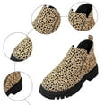 thumbnail image 7 of Ankle Boots for Women Lug Sole Chunky Heel Leopard Print Leather Zipper Short Fall Booties Casual Round Toe Slip on Loafers, 7 of 7