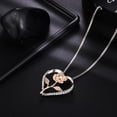 thumbnail image 3 of SPRING PARK Women Diamond Rose Flower Shape Necklace for Women Anniversary Jewelry for Wife Girlfriend, 3 of 7