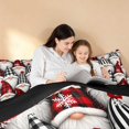 thumbnail image 4 of Manfei Gnome Full Size Comforter Sets Nisse Bedding Comforter Set, Pink Red 3-Pieces 1 Comforter and 2 Pillowcases, Black Reversible, 4 of 6