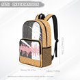 thumbnail image 7 of ZIATUBLES 17 Inch Clear Backpack, Heavy Duty Fabric & PVC Transparent Bag with Reinforced Strap, Large Capacity Ice Cream Waffle Cone Print See Through Bookbag for School, Work & Travel, 7 of 7