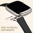 thumbnail image 4 of KOMI Slim Leather Band Compatible with Apple Watch Band 40mm 38mm 41mm 42mm 44mm 45mm 49mm Women, Top Grain Genuine Leather Strap Thin Watch Wristband for iWatch Series 9 8 7 6 5 4 3 2 1 SE Ultra 2, 4 of 7