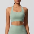 thumbnail image 5 of Sport Bras For Women Solid Color Full Coverage Support Bra Light Green Size XL, 5 of 7