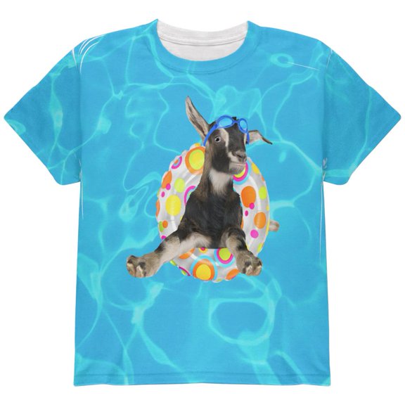 Whatever Floats Your Goat Boat Funny All Over Youth T Shirt Multi YLG