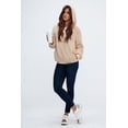 thumbnail image 4 of DEVOPS Women's Pullover Fuzzy Fleece Sweatshirt Oversized Hoodie with Pockets (Large, Khaki), 4 of 6