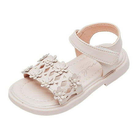 

nsendm Female Sandal Baby Girl Jellies Toe Mesh Design Sandals Flat Sandals Summer Dress Shoes Princess Shoes Casual Flip Flops for Toddlers Pink 6.5