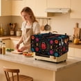 thumbnail image 3 of Renewold Toaster Oven Cover Stain-Resistant Air Fryer Smart Oven Protector with Storage Pockets Easy Clean Kitchen Appliance Accessories, 18.5 x 14.5 x 9 Inches, Ladybug Flower, 3 of 7