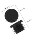 thumbnail image 2 of DEEPCRAFF 20pcs Plastic Hole Plugs Black Nylon Chair Glides For Metal Tubing Protection, 2 of 8