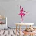 thumbnail image 2 of BALLERINA - Easy To Apply Vinyl Decoration Ballerina With Pink Tutu Dress Design Kids Girls Bedroom Wall Decal - Home Living Room Ballet Dancer Floral Outfit Wall Décor Sticker 7" x 10", 2 of 3