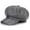 Gray-A, variant on Women Newsboy Hats Leather Visor Beret Cabbie Hat Vintage Women Fiddler Cap Faux Leather Baker Boy Hat Coffee