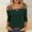 Army Green, variant on thefmos Women Plus Size Fall Winter Cold Shoulder 3/4 Sleeve Tops Solid Basic Pullover Tee Shirts Dressy Casual Loose Blouses Trendy Vacation Clothes, Gray 2XL