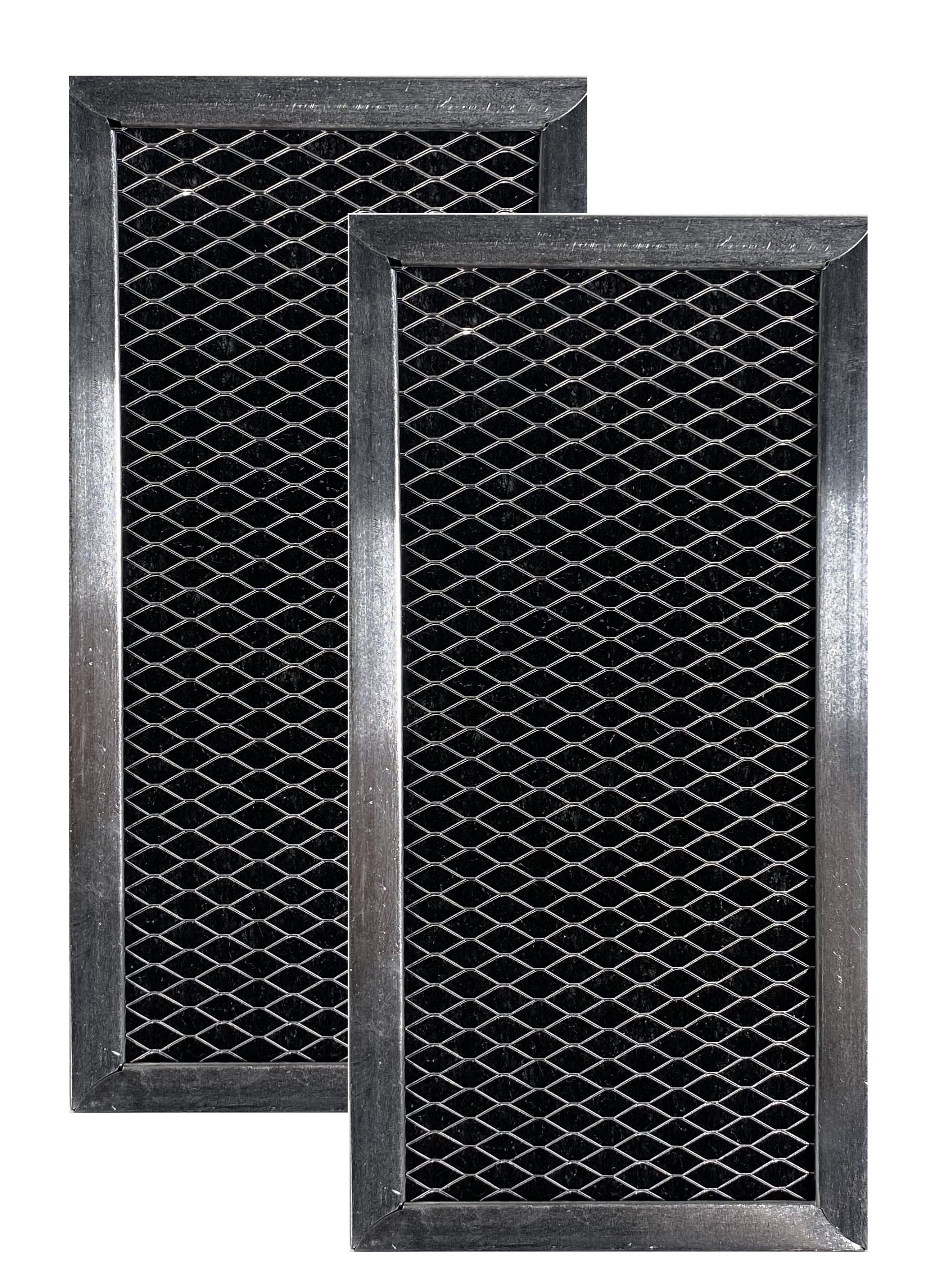 2 PK GE JX81H COMPATIBLE CHARCOAL CARBON MICROWAVE FILTERS 4" x 8-9/16" x 3/8" 