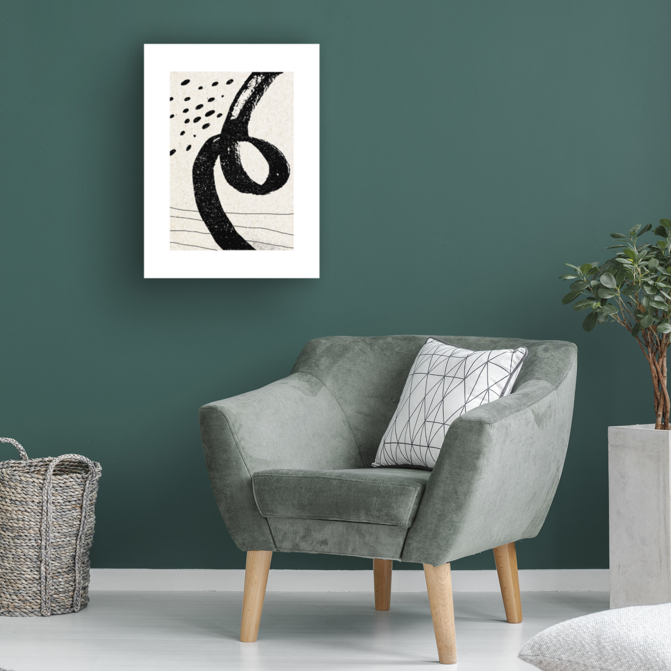 Trademark Fine Art Aylin Demir Minimal Ink Spiral Canvas Wall Art
