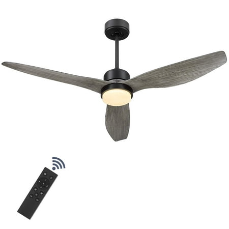 

CLEARANCE! Blade LED Propeller Ceiling Fan with Remote Control(wood color)