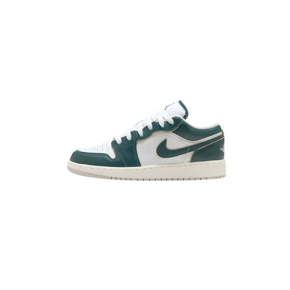 Air Jordan 1 Low SE Big Kids' Shoes (FQ8041-300, Oxidized Green/White/Sail/Oxidized Green) Size 6.5