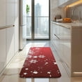 thumbnail image 4 of Red Christmas Snowflake Pattern Kitchen Rug Mat,Kitchen Runner Rugs Non Skid Washable,Decorative Kitchen Floor Mats for Kitchen,Sink,Laundry,17"x47.2", 4 of 7