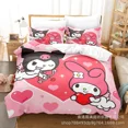 thumbnail image 1 of Sanrio Digital Printing HelloKitt Pudding Dog Cartoon Style Quilt Cover Bedding Three-piece Set Two-dimensional Home Furnishing WT, 1 of 5