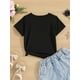 thumbnail image 3 of Bonita camiseta de manga corta con estampado de conejito de fresa para niñas, de moda, para primavera, verano y otoño., 3 of 7