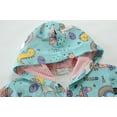 thumbnail image 4 of POPTEM Toddler Girls Zip-Up Hoodie Dinosaur Graphic Sweatshirt Outwear Jacket Blue 5T, 4 of 7