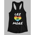 thumbnail image 4 of Tstars Womens LGBT Clothing Lez is More Gay Lesbian Rights Support Pride Parade Rainbow Flag Gay Gifts Gay Shirt for Her Shirts for Women Racerback Tank Top, 4 of 6