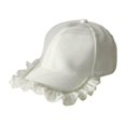 thumbnail image 3 of Gorra de béisbol femenina, estilo urbano, moderna, deportiva, ajustable, para el sol Blanco, 3 of 9