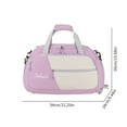thumbnail image 3 of Multi Functional Shoulder Sports Bag, Durable Nylon, Dual Compartments, Adjustable Straps, for Gym Yoga Swimming and Travel, Purple, by FAJHHA, 3 of 7