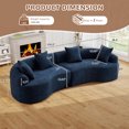 thumbnail image 2 of Timbernest 110" Modular Sectional Sofa, Boneless Couch for Living Room, Playroom and Kids Room, Chenille Fabric, Deep Navy, 2 of 9