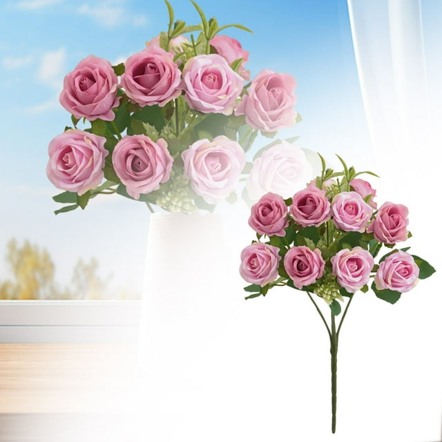 Huanglei Realistic Flower Bouquet For Home Lifesize Faux Floral Arrangements For Living Room Wedding And