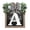 A, variant on Eqslft 14'' Last Name All Year Round Front Door Wreath, with 26 Initial Letter Welcome Sign, All Seasons Eucalyptus Garland and Bow Wreaths for Front Door Farmhouse Decoration
