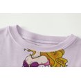 thumbnail image 3 of Toddler Girls Mermaid Pajama Set, 2-Piece Long Sleeve Crewneck Sleepwear Top and Matching Pants, Purple 3T, 3 of 7