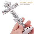 thumbnail image 2 of KAKOWELY Cruz católica de metal para escritorio, crucifijo decorativo para colgar en la pared, cruz religiosa, 2 of 4