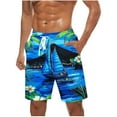 thumbnail image 2 of Blmnix Mens Shorts Chino Board Shorts Beach Shorts Short Low Blue with Pockets Sweat Shorts Men,XXXXXL, 2 of 5