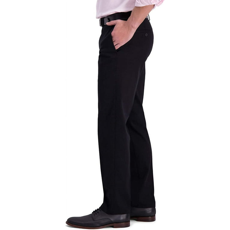 Haggar Men's Iron Free Premium Khaki Straight Fit Flat Front