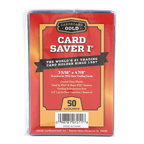 400x Card Saver 1 Semi Rigid Card Holder Cardboard Gold Pokemon Yu-Gi-Oh Magic 