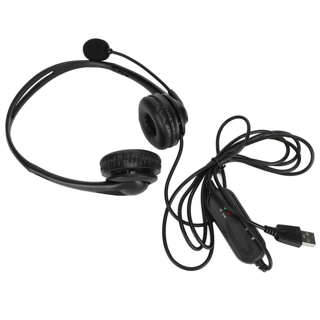 Service Headset, Professional Design Rotatable PC Earphone For Laptop For Desktop Computer USB