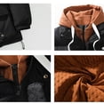 thumbnail image 6 of WELOIJEVBE Mens Winter Coats Men's Loose Padded Jacket Winter Shuai Hooded Warm Couples Padded Jacket Casual Everything Winter Coats for Men, 6 of 7