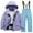 Sky Blue, variant on Mercatoo Boys Girls 2 Piece Ski Jackets Suits Fleece-Lined Winter Hooded Coats Bib 𝗦now Pants Outfits Kids Padded Snowsuits