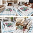 thumbnail image 5 of 5x7 Area Rugs for Living Room, Summer Tropical Plants Non Slip Area Rugs for Kitchen Bedroom Entryway, Farmhouse Cactus Wooden Grain Washable Carpet Runner Rug Floor Mats for Bedroom Home Decor, 5 of 8