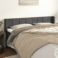 thumbnail image 4 of vidaXL Headboard with Ears Dark Gray 64.2"x6.3"x30.7"/34.6" Velvet, 4 of 31