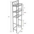 thumbnail image 2 of J&V TEXTILES 3-Shelf Bathroom Organizer Over The Toilet, Bathroom Spacesaver Black, 2 of 4