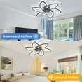 thumbnail image 6 of Ganeed 30.7'' Bladeless Ceiling Fan with Lights Remote Control, Modern Low Profile Ceiling Fans with Lights, Dimmable 3 Color 6 Speeds Flush Mount LED Ceiling Fan for Bedroom, Living Room - Black, 6 of 8
