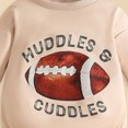 thumbnail image 5 of Quealent Infant Baby Boy Game Day Outfit One Piece Football Romper Newborn Long Sleeve Onesie Winter Clothes (Beige, 12-18 Months), 5 of 7