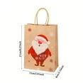thumbnail image 2 of 24 pieces, Christmas series gift packaging bags, Christmas gift bags, gift bags with handles, kraft paper Christmas gift bags, Christmas gift storage bags, 5.91*3.15*8.27 inches., 2 of 6